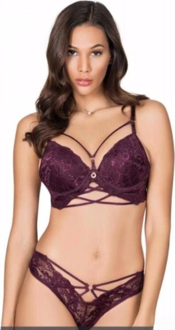 Le Jardin 5025-B Destekli-Balenli Biye Şeritli Silikonlu Sütyen Takımı - Image 1