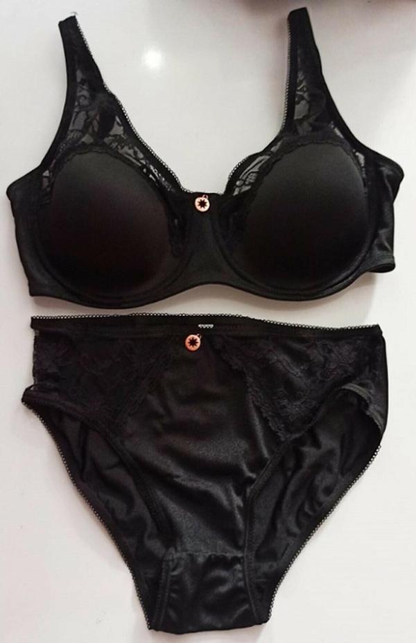 Le Jardin 5035-B Desteksiz-Balenli Soft Kaplı Dantel Geniş Askı Sütyen Takımı - Image 1