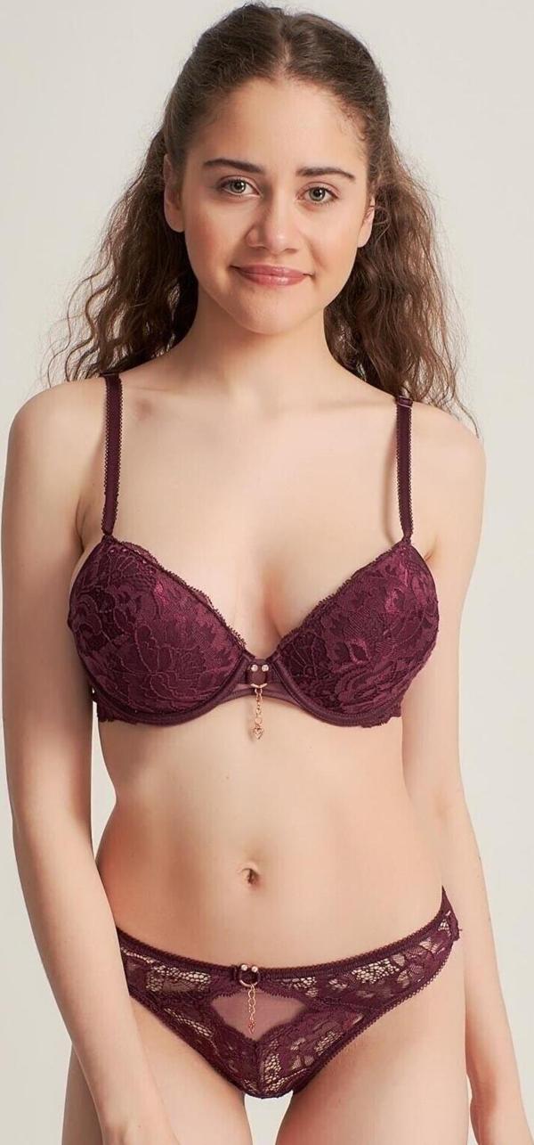 Le Jardin 5040-B Destekli-Balenli Slikonlu Taşlı Sütyen Takımı - Image 1