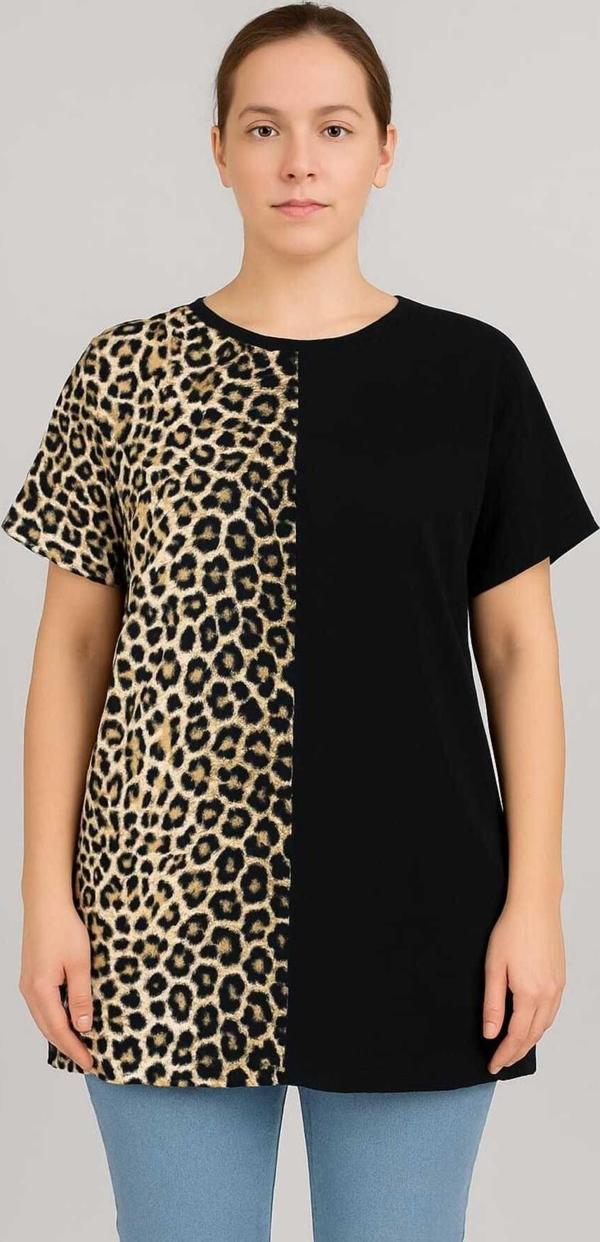Vinola Kadın Büyük Beden Özel Desen Viskon Bluz - Image 1