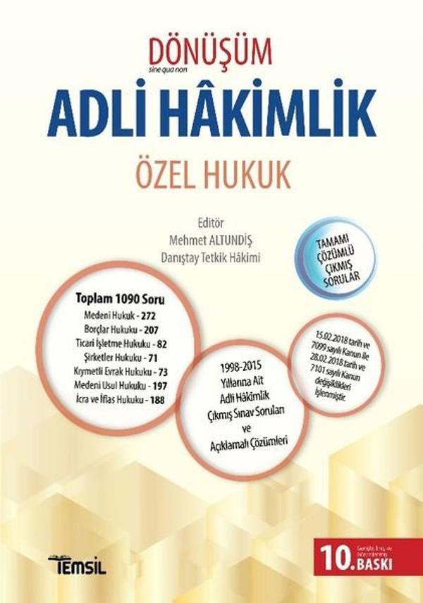Dönüşüm Adli Hakimlik Özel Hukuk - Temsil Kitap - Image 1