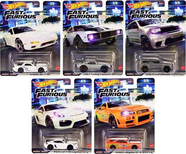 Hot Wheels Premium F&F 2023 HNW46-956A 5 li Set - Image 1