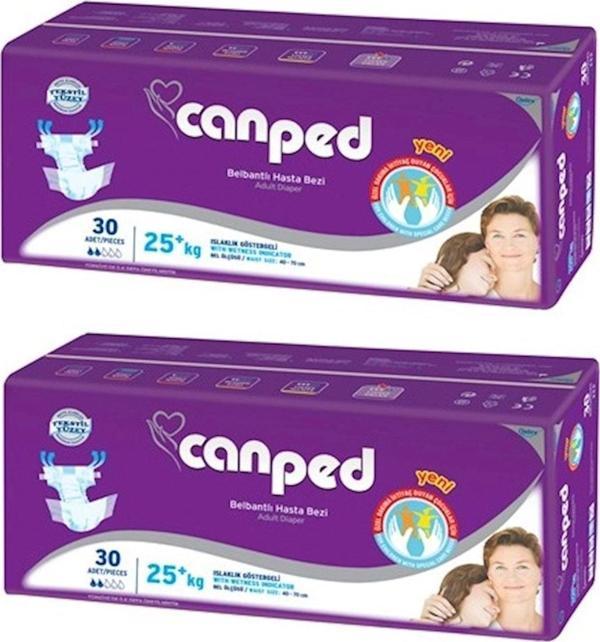 Canped Hasta Bezi Çoçuklar İçin Bel Bantlı 2 Li Set 60 Adet Xs 2Pk*30 - Image 1