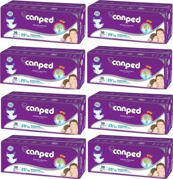 Canped Hasta Bezi Çoçuklar İçin Bel Bantlı 8 Li Set 240 Adet Xs (8Pk*30) - Image 1