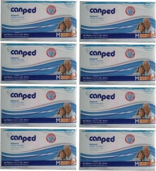 Canped Hasta Bezi Polietilenli Bel Bantlı Orta Boy 240 Lı Pk (8pk*30) - Image 1