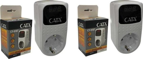 Cata Priz Regülatör 2 Adet (Alçak-Yüksek Gerilim Önleyici) Ct-9187 Yıldırım Korumalı - Image 1