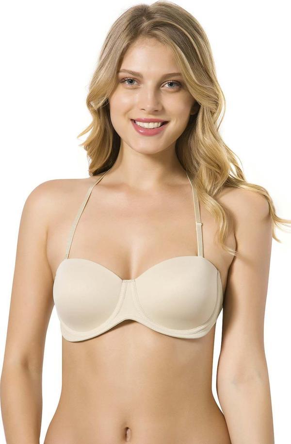 Le Jardin 7042-B Destekli-Balenli Micro Sırtı Şeffaf Sütyen - Image 1