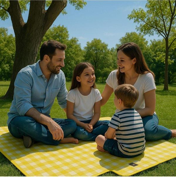 Ribac Pinteres Piknik Örtüsü 200X150 Cm Su Geçirmez Çift Katlı Kamp Ve Plaj Örtüsü - Image 1