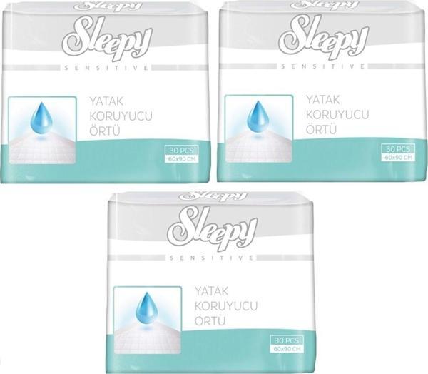 Sleepy Hasta Yatak Koruyucu 3 Lü Set 60*90Cm 90 Adet (3Pk*30) - Image 1