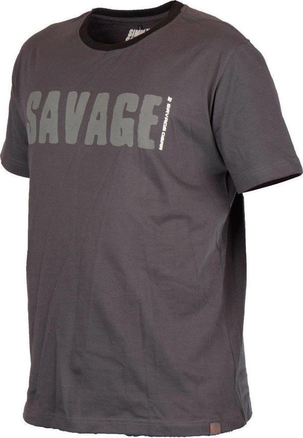 Savage Gear Simply Savage Tee Grey T-Shirt Grey-S - Image 1