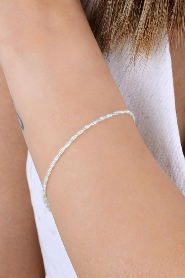 Gümüş çift burgulu İtalyan bileklik [barcode] - Image 1