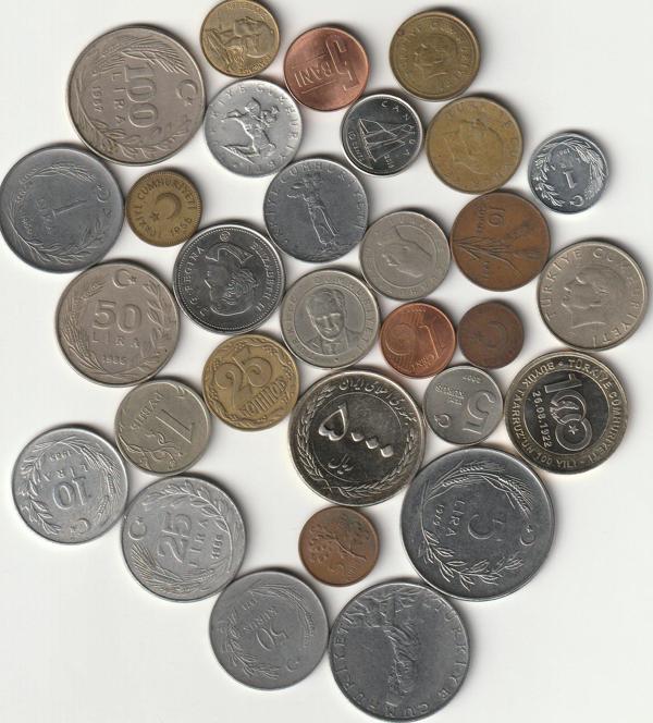 Escoines Koleksiyon 39963687339d2e3377 30Adet Madeni Koleksiyon Başlangıç seti Yerli/Yabancı Paralar - Image 1