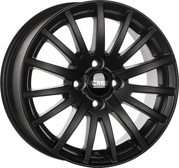 CMS-465-24 6.5x15" 5x114.3 ET45 67.2 Complete Matt Black Jant (4 Adet) - Image 1