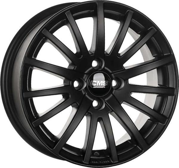 CMS-465-30 6.5x15" 4x100 ET43 67.2 Complete Matt Black Jant (4 Adet) - Image 1