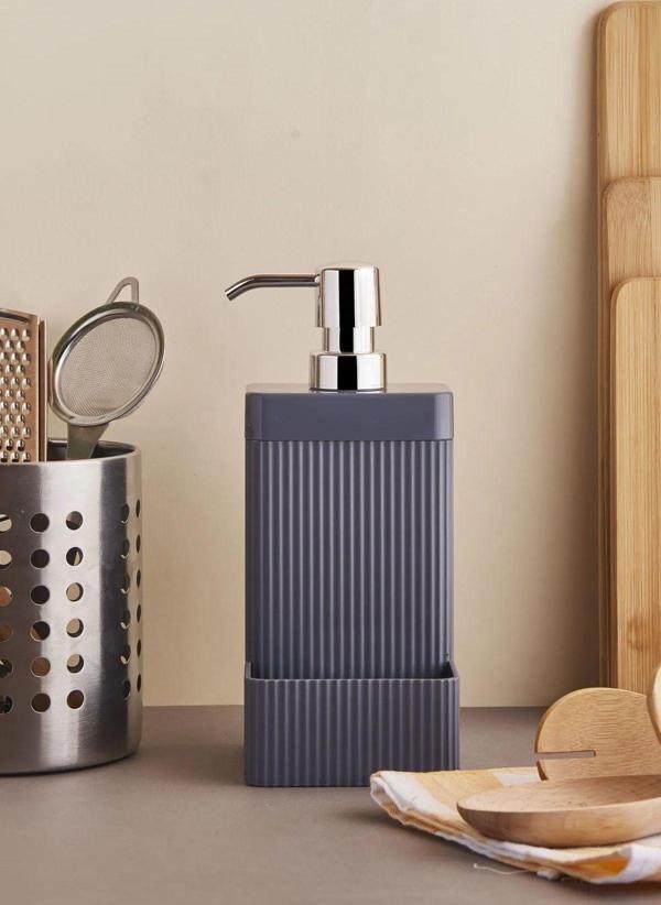 Kitchen Line Lisbone Bulaşık Süngeri Hazneli Sıvı Sabunluk Gold Pompalı - Image 1