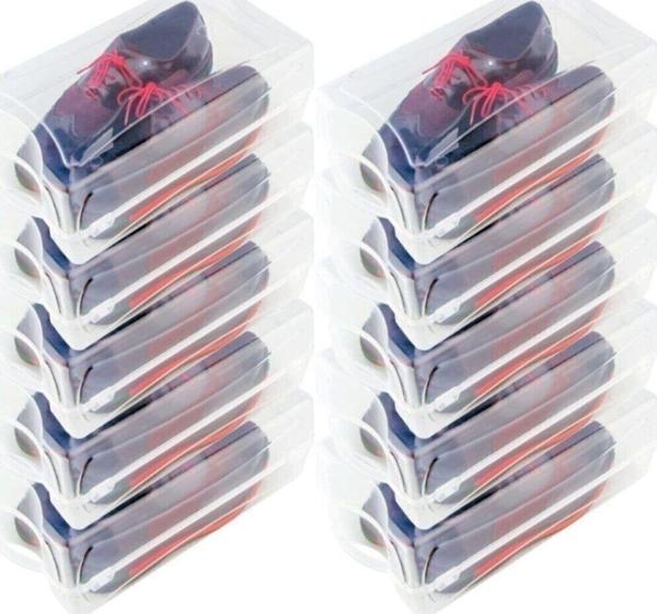 Kitchen Line 10 Adet Erkek Ayakkabı Kutusu Şeffaf Ayakkabı Saklama Kutusu - Image 1