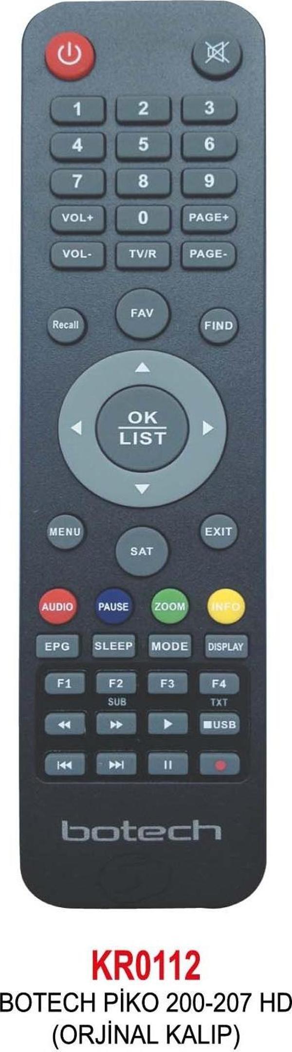 BOTECH PİKO 200-207 HD (ORJİNAL KALIP) KUMANDA - Image 1