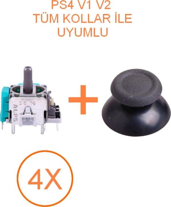 Siar 4 Adet Ps4 Analog Motoru + Topuz Başlık Set - Image 1