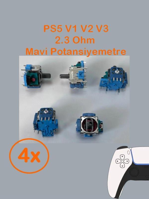 Siar Ps5 Tüm Kollar İle Uyumlu Analog Motoru Mavi Renk 2.3K Ohm Kol Yedek Parça Tamir (4 Adet) - Image 1