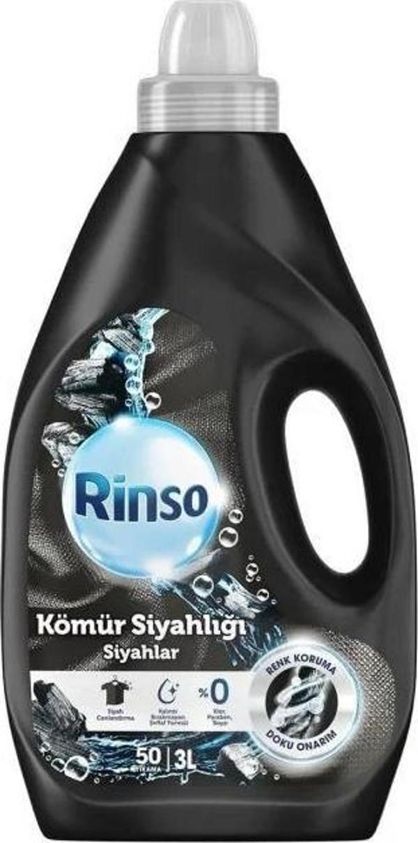 Rinso Sıvı Deterjan Kömür Siyahlığı Siyahlar İçin Sıvı Deterjan 3LT - Image 1
