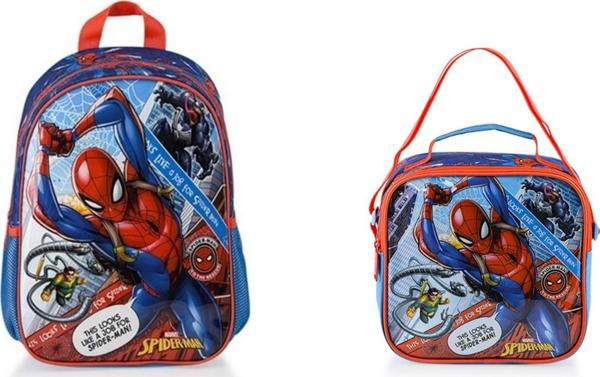 Spiderman Anaokulu Çantası HAWK JR SAVIOUR VE BESLENME ÇANTASI - Image 1