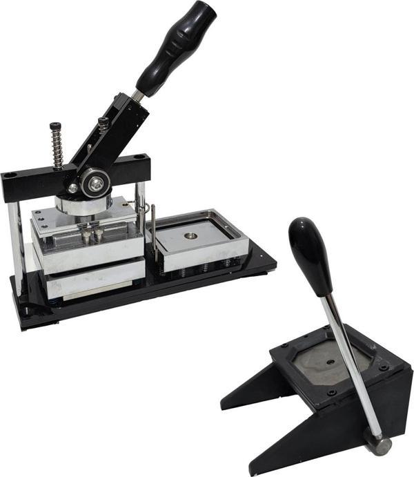 Manuel Rozet Basma ve Köşe Yuvarlama Makinesi Seti 80x53mm - Image 1