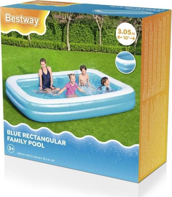 Bestway 54150 Havuz+62002 Pompa+58108 Havuz Örtüsü-305x183x46cm - Image 1