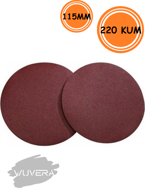 Wuvera 115MM 220 Kum Cırt Zımpara – Tekli, Cırtlı Yapı ile Kolay Kullanım 1 ADET - Image 1