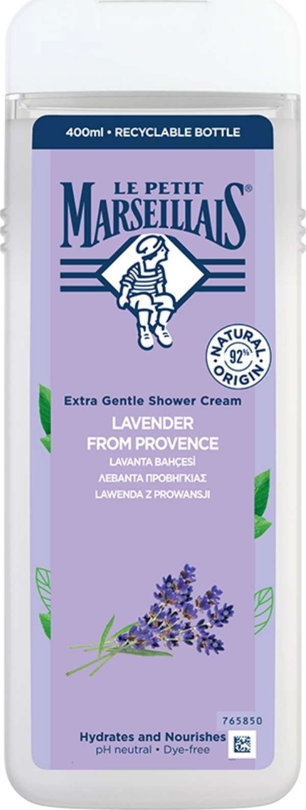 Le Petit Marseillais Lavanta Balı Duş Jeli – 400 ml | Yatıştırıcı ve Besleyici Formül | Doğal İçerikli Duş Keyfi - Image 1