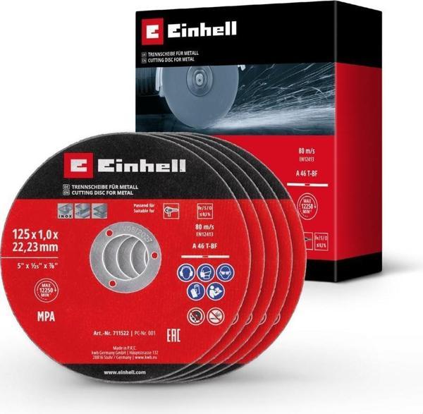 Einhell 5 li Inox Düz Kesme Diski 125 x 1,0 x 22,23mm - Image 1