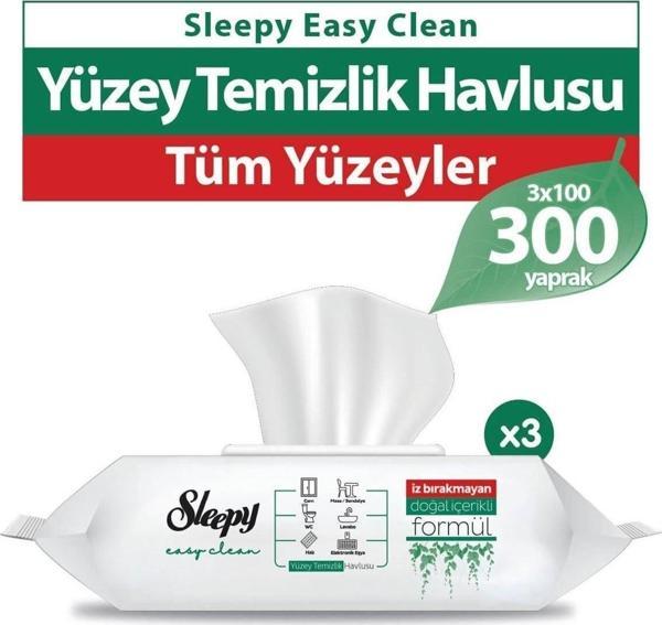 Sleepy Easy Clean Yüzey Temizlik Havlusu 3x100 (300 Yaprak) - Image 1