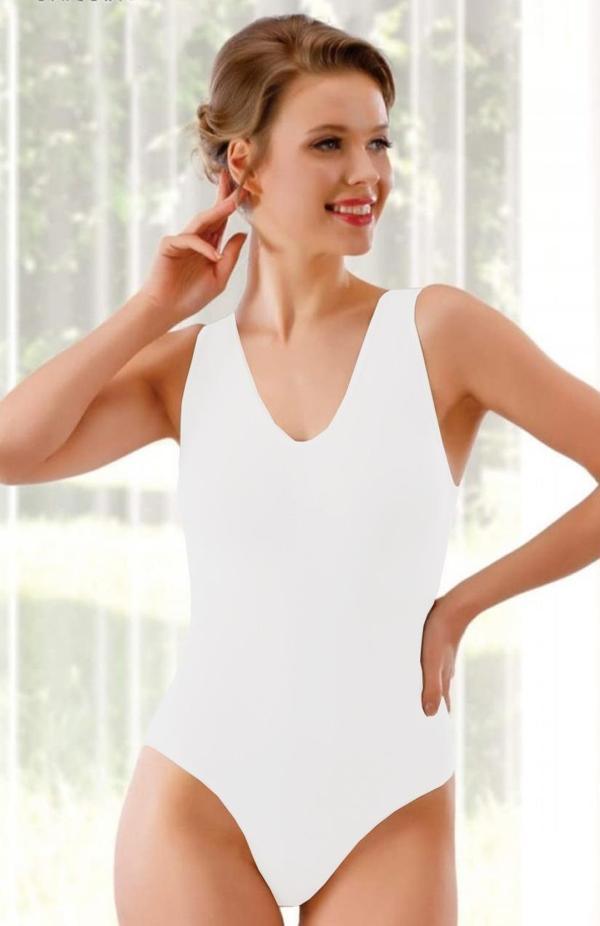 Layza Form 17600 Kadın İz Yapmaz Kalın Askılı Mikro Elyaf Boy Body Korse - Image 1