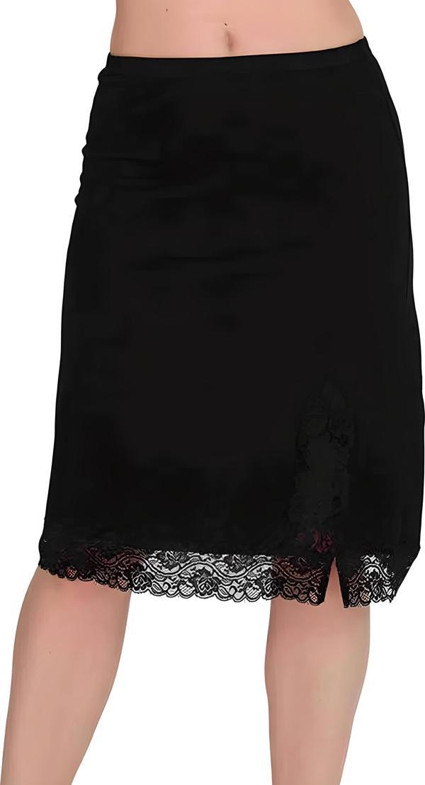 Kadın Dantelli Penye Jüpon Berrak-11004 - Image 1