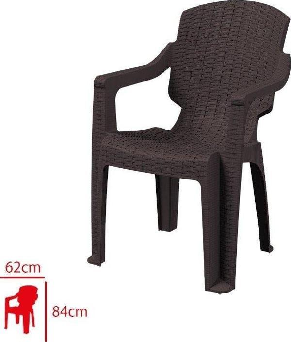 Leva House Golf Rattan Koltuk Pro Kahverengi - Image 1