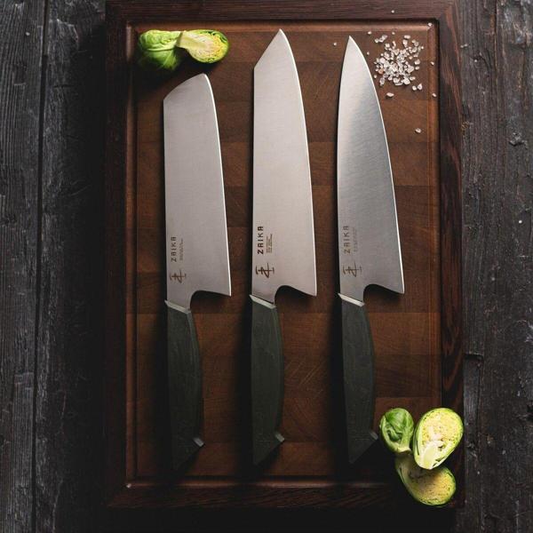 Zaika 3 Parça Şef Bıçakları Seti- 20 Cm Şef, 21 Cm Kiritsuke, 18 Cm Nakiri - Image 1