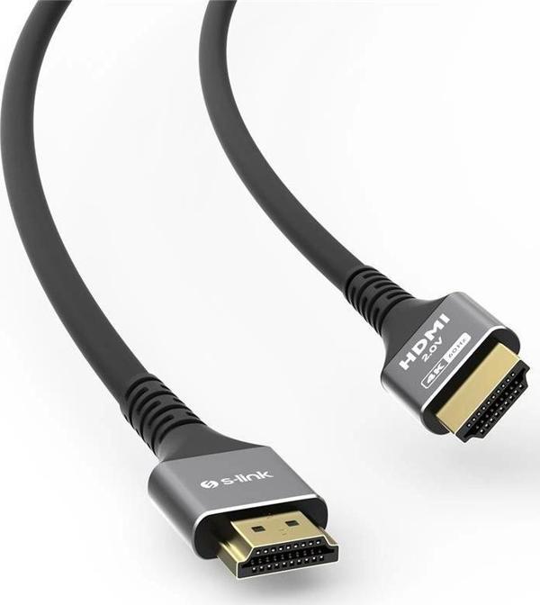 S-link SLX-HD4K03 19+1 HDMI to HDMI 3mt Metal v2.0 4K (4096-2160) 60Hz Kablo - Image 1