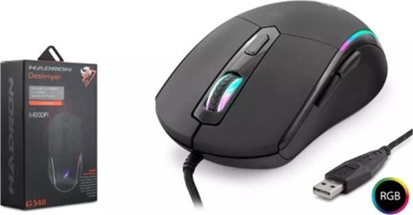 Hadron Destroyer G340 Rgb 6 Buttons Usb 6400 Dpı Oyuncu Mouse (1,40cm Kablo Uzunluğu) - Image 1