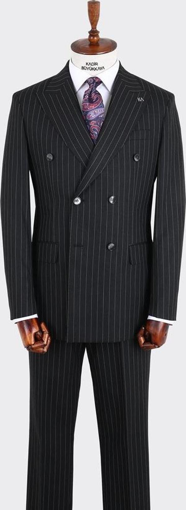 Kırlangıç Yaka Kruvaze Erkek Takım Elbise-KAX1202S - Image 1