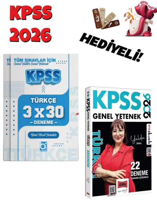 2026 KPSS Türkçe 22 + 3  Deneme Seti 2 Kitap Bigelio ve Yargı Yayınları - Bi bigelio - Image 1