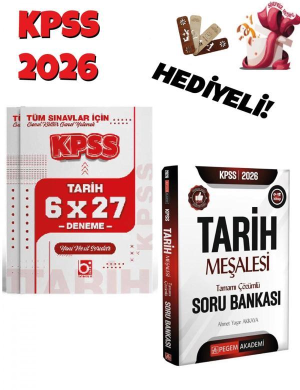 2026 KPSS Tarih Meşalesi Soru Bankası ve Deneme Seti 2 Kitap Bigelio ve Pegem Akademi Yayınları - Bi bigelio - Image 1
