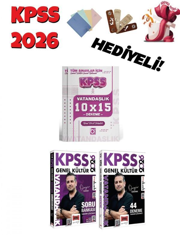 Yargı 2026 KPSS Vatandaşlık Soru Bankası + 44 + 10 Deneme 3 lü Set Bigelio ve Yargı Yayınları - Bi bigelio - Image 1