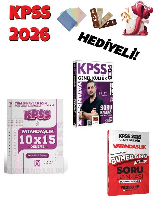 2026 KPSS Tüm Sınavlar İçin Vatandaşlık Muhteşem 3lü Set Bigelio + Yargı + Yediiklim Yayınları - Bi bigelio - Image 1