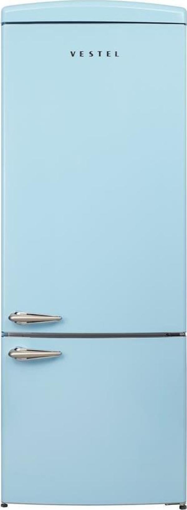 Vestel RETRO NFK52111 DÜŞ MAVİSİ Retro Kombi Buzdolabı - Image 1