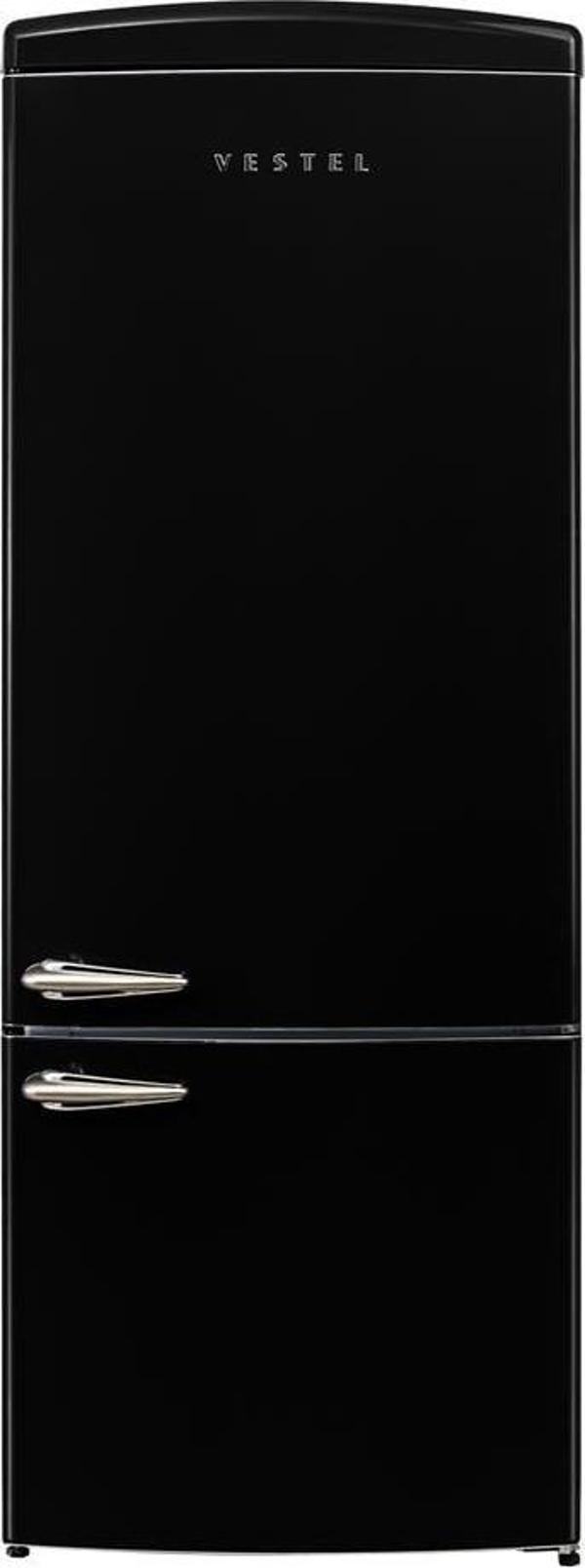 Vestel RETRO NFK52211 SİYAH Retro Kombi Buzdolabı - Image 1
