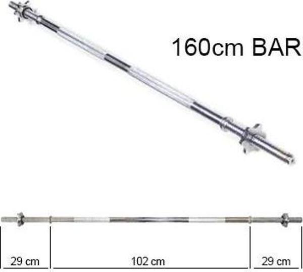 Pozitif 160 cm Krom Uzun Bar (Ağırlık - Halter - Dambıl Barı) - Image 1