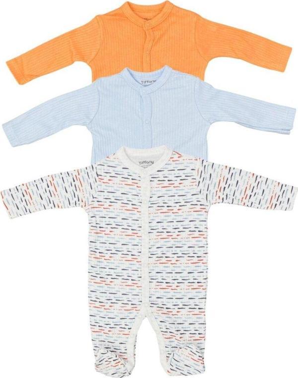 Tiffany Baby Striped Theme 3'Lü Patikli Tulum 53040 - Image 1