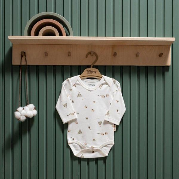 Tiffany Baby Happy Lambs Organik Theme Uzun Kol Body 33011 - Image 1