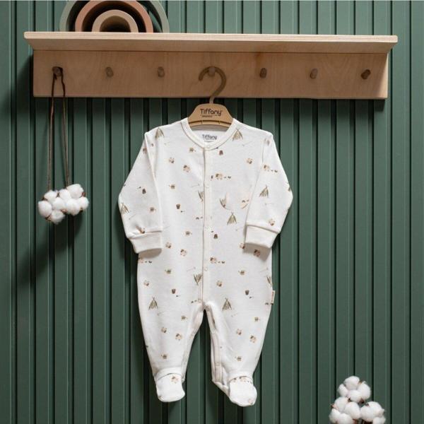 Tiffany Baby Happy Lambs Organik Theme Patikli Tulum 33033 - Image 1