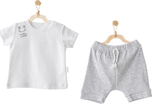 Andywawa Ac25894 2'Li Basic Bebe Takım Grey Melange - Image 1