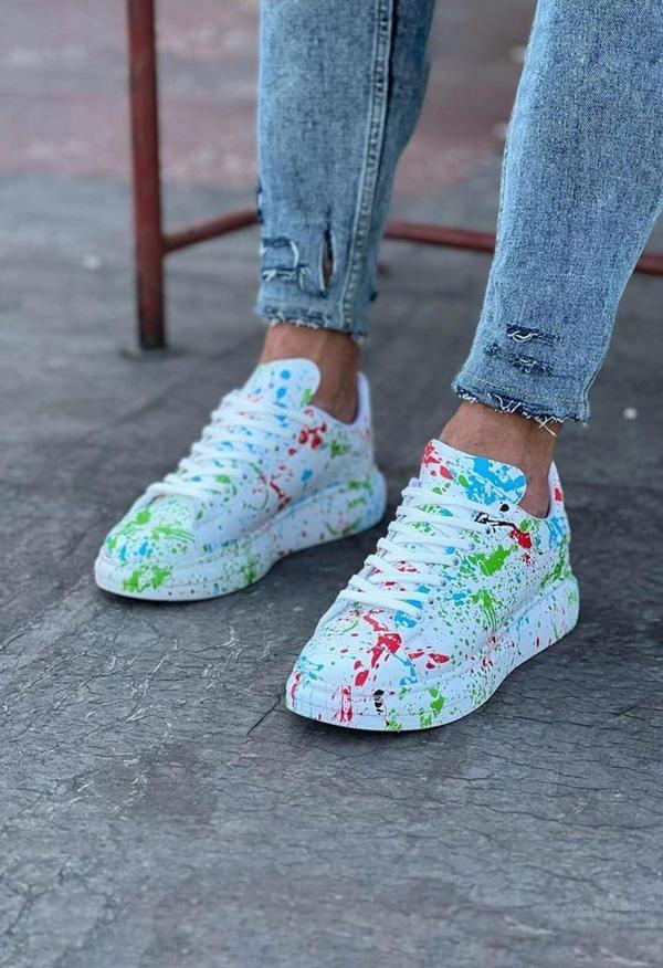  WG501 Yeşil Boyalı Erkek Casual Ayakkabı - Image 1
